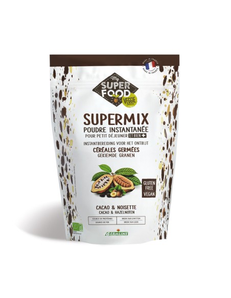 Supermix pentru micul dejun cu alune de padure si cacao bio 350g Germline                           