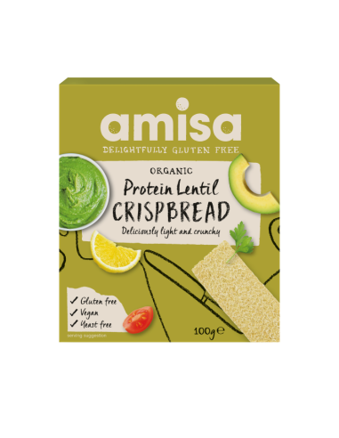 Crispbread (painici) proteice cu linte fara gluten eco 100g Amisa                                   