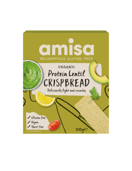 Crispbread (painici) proteice cu linte fara gluten eco 100g Amisa                                   