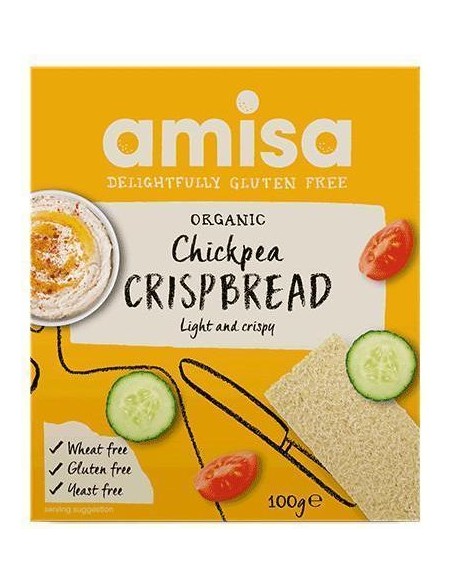 Crispbread (painici) cu naut fara gluten bio 100g Amisa                                             