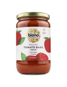 Supa de rosii cu busuioc si oregano, bio, 680g, Biona                                               