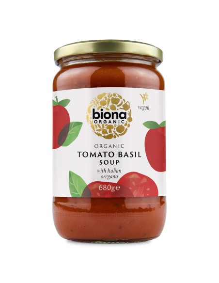Supa de rosii cu busuioc si oregano, bio, 680g, Biona                                               