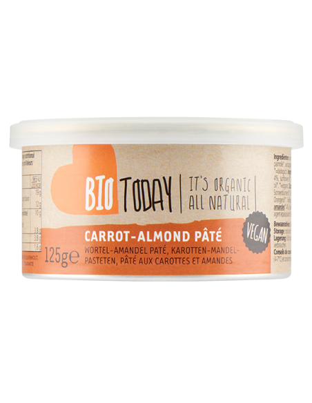 Crema vegana cu morcovi si migdale bio 125g Bio Today                                               