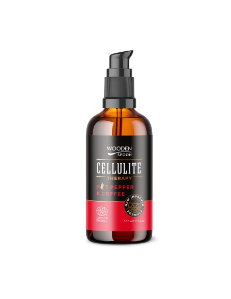 Ulei anticelulitic cu ardei iute si cafea bio, 100ml, Wooden Spoon                                  