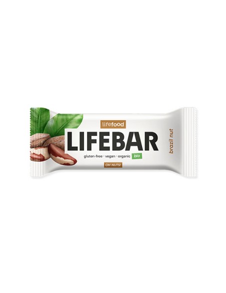 Lifebar baton cu nuci braziliene, bio, 40g                                                          