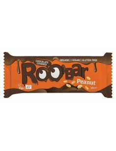 Baton cu arahide invelit in ciocolata bio 30g Roobar                                                