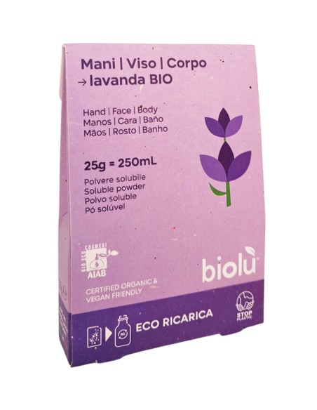Sapun lichid cu lavanda bio pudra 25g, eco-refill, Biolu                                            