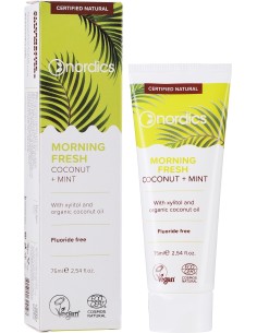 Pasta de dinti Morning Fresh cu cocos si menta bio, 75ml Nordics                                    