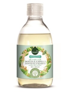 Biolu Gel de dus - sampon pentru bebelusi si adulti, SENSITIVE bio 300ml                            