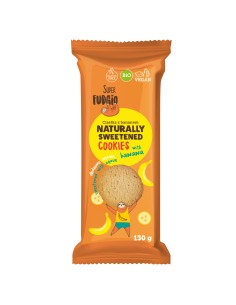 Biscuiti cu agave si banane bio 130g Super Fudgio                                                   