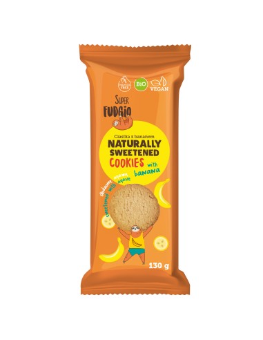 Biscuiti cu agave si banane bio 130g Super Fudgio                                                   