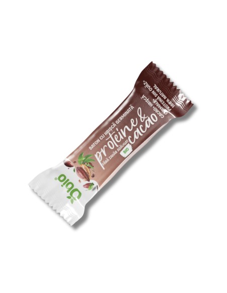 Baton cu hrisca germinata, proteine si cacao, bio, 35g, Obio                                        