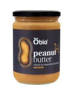 Crema de arahide smooth bio, 500g - Obio                                                            