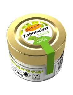 Pasta de dinti pudra cu menta fara fluor, 30g, Birkengold                                           