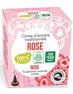 Conuri parfumate naturale - trandafir, indiene, 12 buc., Aromandise                                 