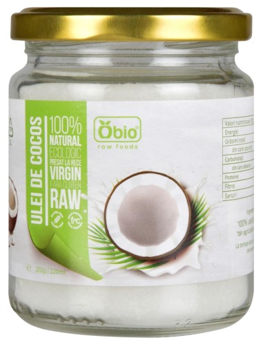 Ulei de cocos virgin raw bio 220ml OBIO                                                             