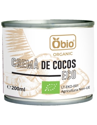 Crema de cocos bio 200ml Obio                                                                       