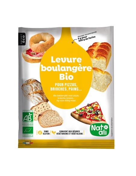 Drojdie de panificatie uscata, bio, 54g, Nat-ali                                                    