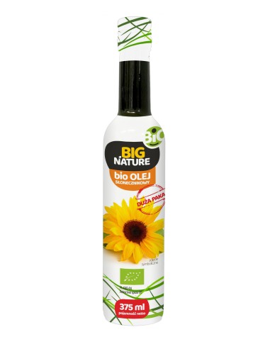 Ulei de floarea soarelui bio 375 ml Big Nature presat la rece                                       