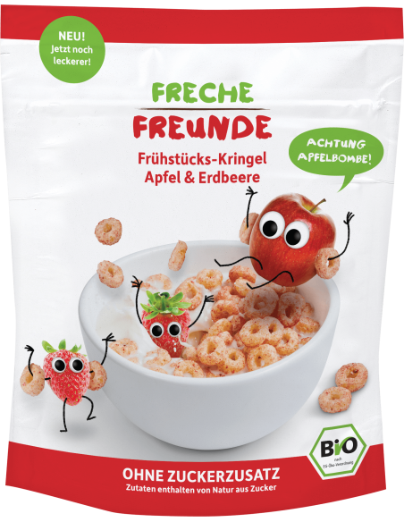 CEREALE PT, MIC DEJUN CU MERE SI CAPSUNI BIO 125G Erdbar                                            
