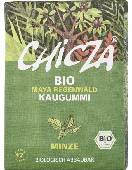 Guma de mestecat cu menta bio 30g Chicza                                                            