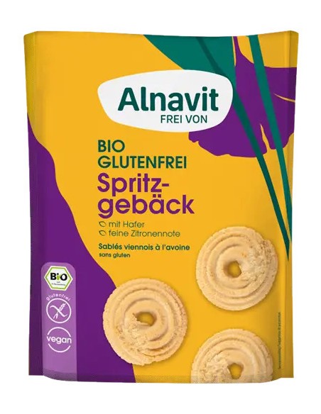 Biscuiti cu ovaz fara gluten, bio, 125g Alnavit                                                     