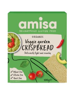 Crispbread (painici) veggie garden fara gluten bio 100g Amisa                                       