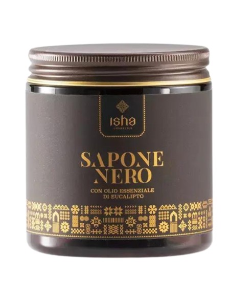 Sapun negru african cu eucalipt, 250ml, Isha                                                        