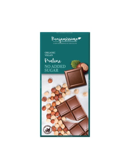 Ciocolata praline fara zahar adaugat bio, 70g, Benjamissimo                                         