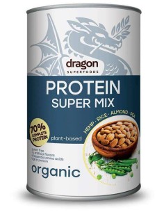 Shake proteic super mix bio 500g Dragon Superfoods 70% proteine                                     