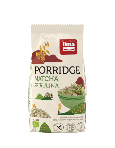 Porridge Express cu matcha si spirulina fara gluten bio 350g Lima                                   