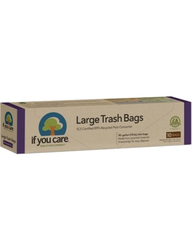 Saci menajeri mari din plastic reciclat 113.6L, 10 buc., If You Care                                