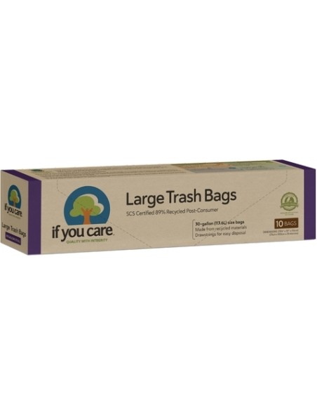 Saci menajeri mari din plastic reciclat 113.6L, 10 buc., If You Care                                
