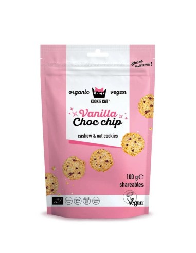 COOKIE cu vanilie si ciocolata fara gluten bio 100g Kookie Cat                                      