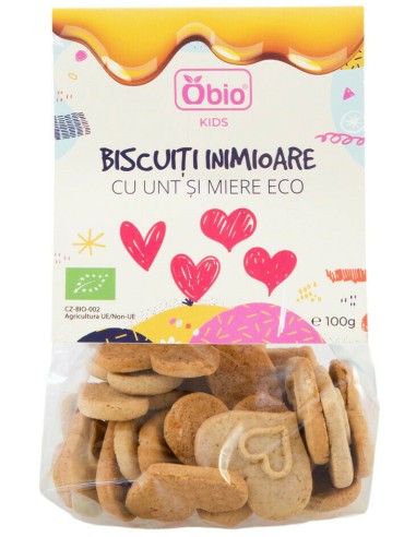 Biscuiti inimioare cu unt si miere bio 100g Obio                                                    