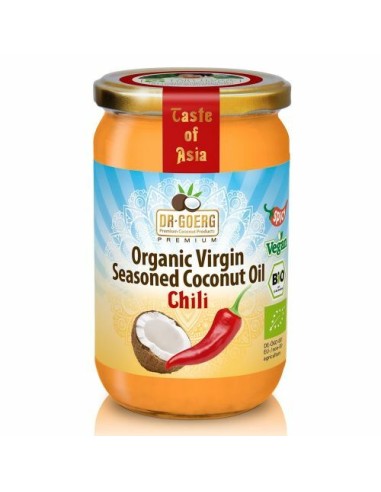 Ulei de cocos condimentat cu chilli bio, 190ml Dr. Goerg                                            