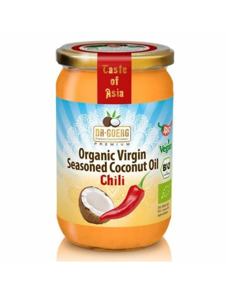Ulei de cocos condimentat cu chilli bio, 190ml Dr. Goerg                                            