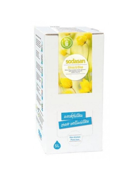 Sapun lichid gel de dus bio citrice masline 5L Sodasan