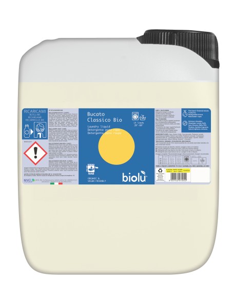 Biolu Detergent ecologic lichid pentru rufe albe si colorate lamaie 5L                              