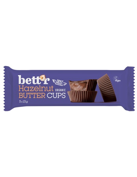 Praline cu crema de alune de padure bio 3x13g Bettr                                                 