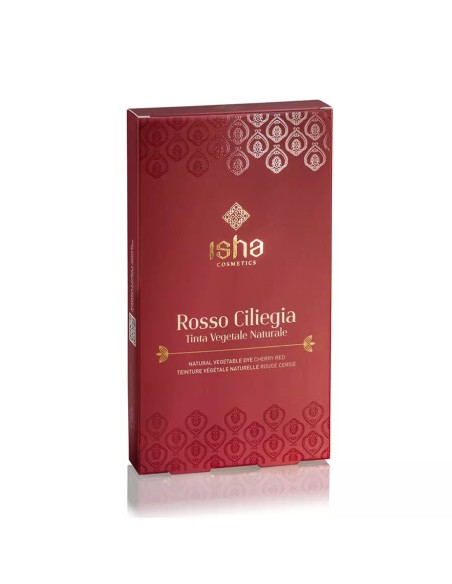 Vopsea de par naturala rosu cires, 100g, Isha                                                       