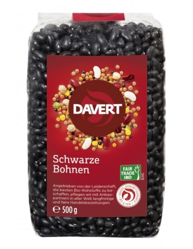 Fasole neagra bio 500g, Fairtrade, DAVERT                                                           