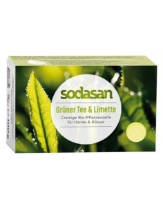 Sapun crema bio ceai verde si lime 100g Sodasan                                                     