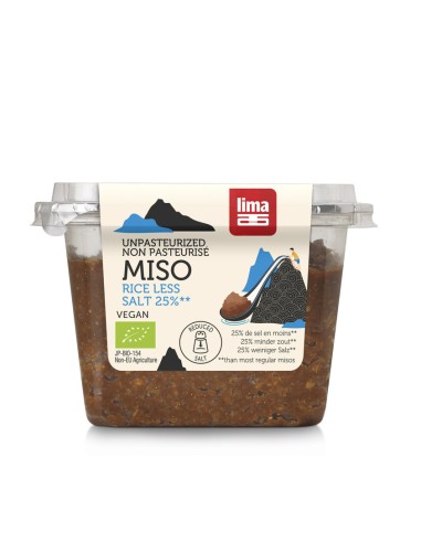 Pasta Miso de orez si soia nepasteurizata cu continut redus de sare eco 300g  Lima                  