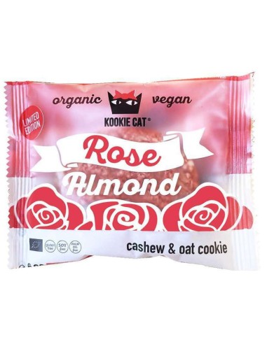 Cookie cu migdale si trandafir fara gluten, 50g, eco, Kookie Cat                                    