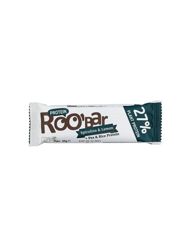 Baton proteic spirulina lamaie raw eco 40g Roobar                                                   