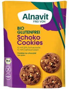Biscuiti cu ciocolata fara gluten, bio, 125g Alnavit                                                
