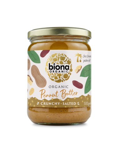 Crema de arahide crunchy cu sare eco 500g Biona                                                     