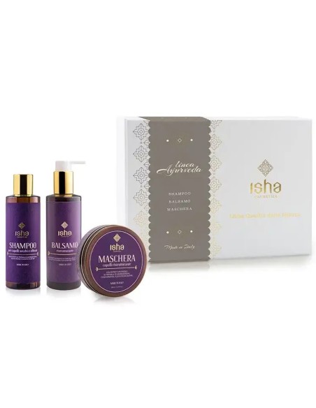 Set cadou ritual ayurvedic pentru par -sampon, balsam, masca- Isha                                  