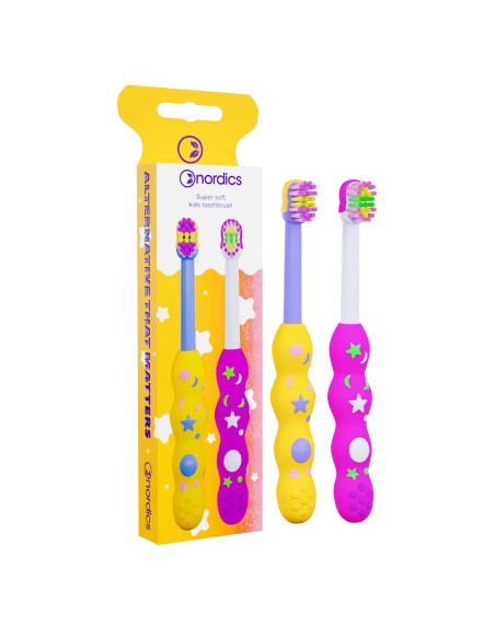 Pachet doua periute de dinti pt copii, PREMIUM, soft, Nordics                                       